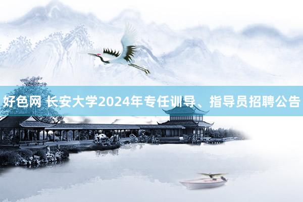 好色网 长安大学2024年专任训导、指导员招聘公告