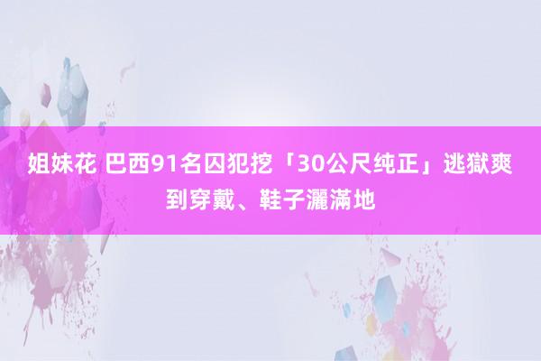 姐妹花 巴西91名囚犯挖「30公尺纯正」逃獄　爽到穿戴、鞋子灑滿地